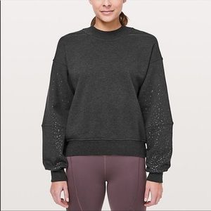 Lululemon-Soul cycle collaboration sweatshirt in black. Size 6